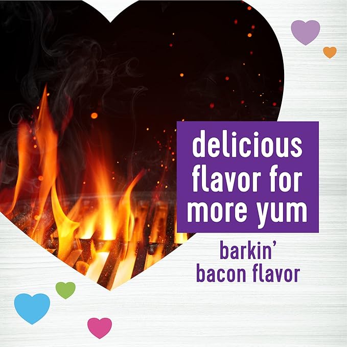 Wellness Barkin' Bacon Flavored Soft Chew Skin & Coat Supplements for Dogs, 90 Count