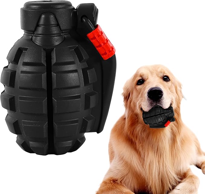 Indestructible Dog Chew Toys for Aggressive Chewers - Durable, Heavy Duty Toys for Large Dogs (Black)