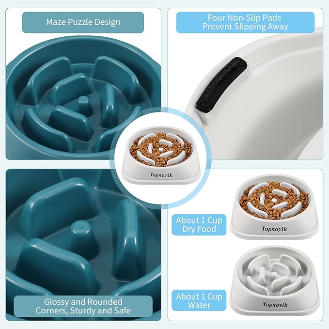 Slow Feeder Dog Bowls 5PCS, Anti-Choking Puzzle for Small Breeds