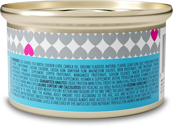 I and love and you Wet Cat Food - Oh My Cod Pâté - Cod Recipe, Grain Free, Filler Free, 3oz Pack of 24 Cans