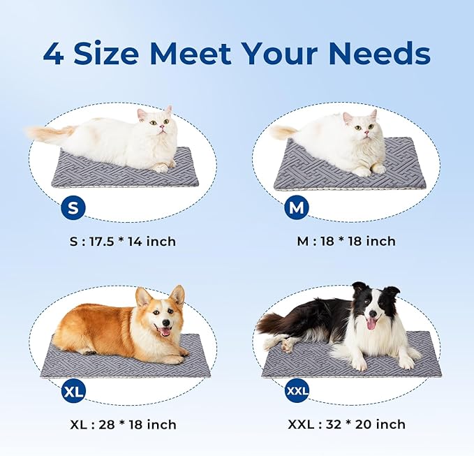 Cat Heating Pad - 11 Adjustable Temperature and 25 Timer Options, Heated Cat Bed Indoor Waterproof with Chew-Resistant Cord for Small Dogs, 17.5x14 Inch