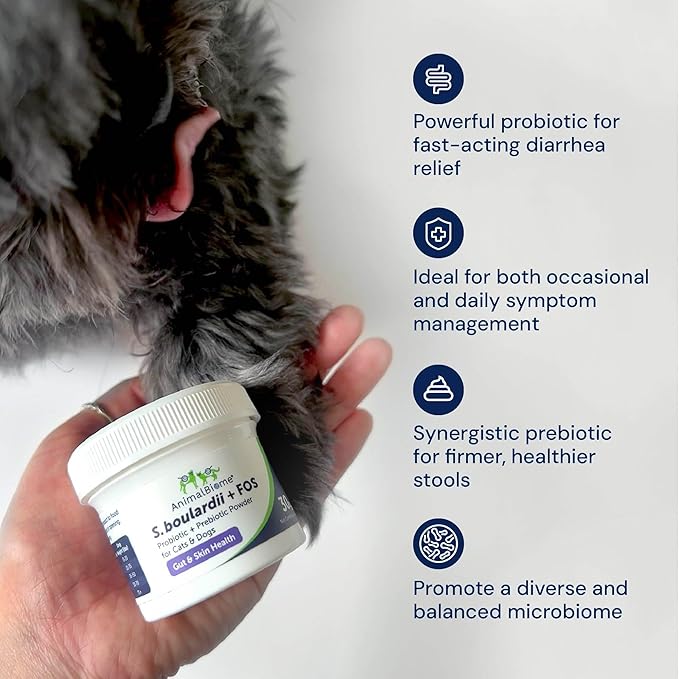 S boulardii + FOS for Cats and Dogs Probiotic Prebiotic - 30g
