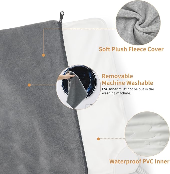 Pet Heating Pad for Cats and Small Dogs,Heated Cat Bed,Auto Temperature Control Waterproof Indoor Electric Pet Heating Pads for Cats with Chew Resistant Cord,16 * 12inch