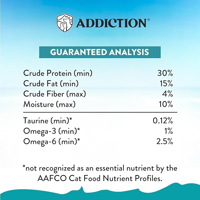 Addiction Salmon Bleu Grain-Free Dry Cat Food – Rich in Omega-3 for Healthy Skin & Coat – Complete & Balanced Salmon Recipe for All Life Stages – Made in New Zealand 4lb