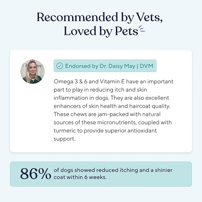 Pawfy Skin & Coat with Salmon Oil - Dog Allergy Relief Chews | Advanced Licking Paws Comfort | Dog Itching Skin Relief & Seasonal Allergies Support - Immune Support & Coat Defense | 30 Chews (Bacon)