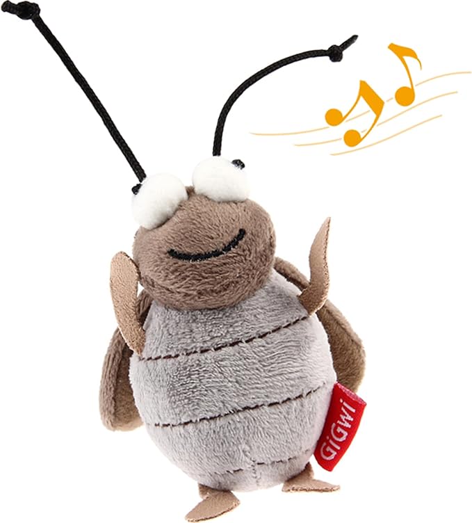 Gigwi Squeaky Cricket Cat Toy,Interactive Cat Toys Electronic Motion Activated Bug Sound,Automatic Cats Play Squeaky Toy for Indoor Fun