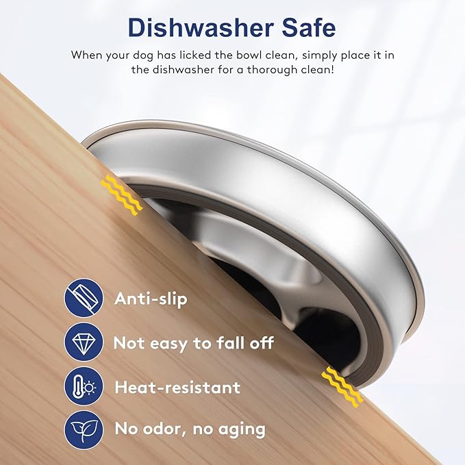 Slow Feeder Dog Bowl Stainless Steel, 2 Cups Metal Non-Slip Dog Food Bowls, Dog Water Bowl for Small & Medium Sized Dogs, Fun Bloat Stop Pet Bowl for Fast Eaters, Slows Down Pets Eating