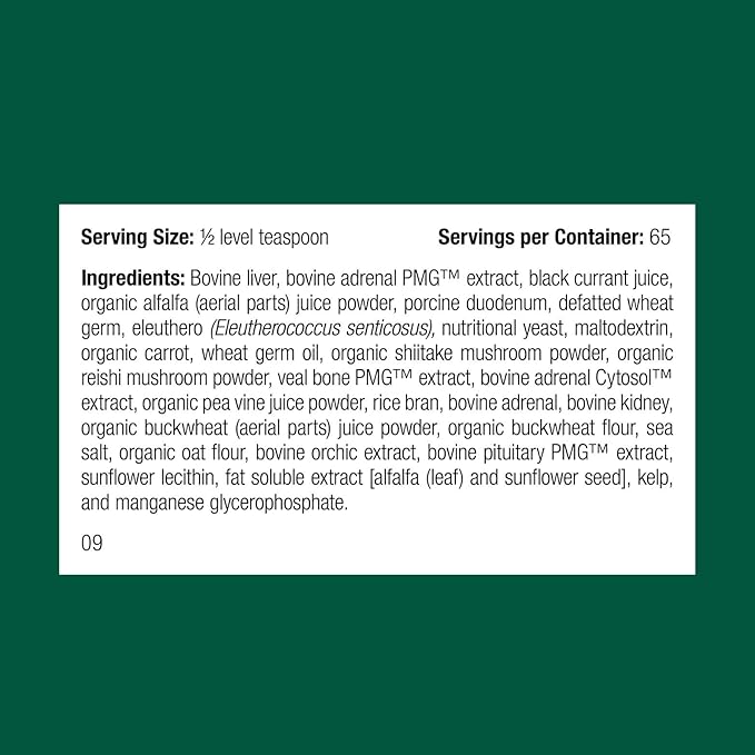 Standard Process Canine Adrenal Support - Nutritional Canine Supplement for Liver & Kidney Support - Powder Formula to Aid Dog's Adrenal Glands & Health - 100 g