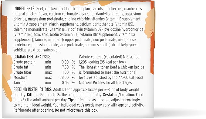 The Honest Kitchen Câté™ Grain Free Beef & Chicken Pâté Wet Cat Food, 2.8 oz x12