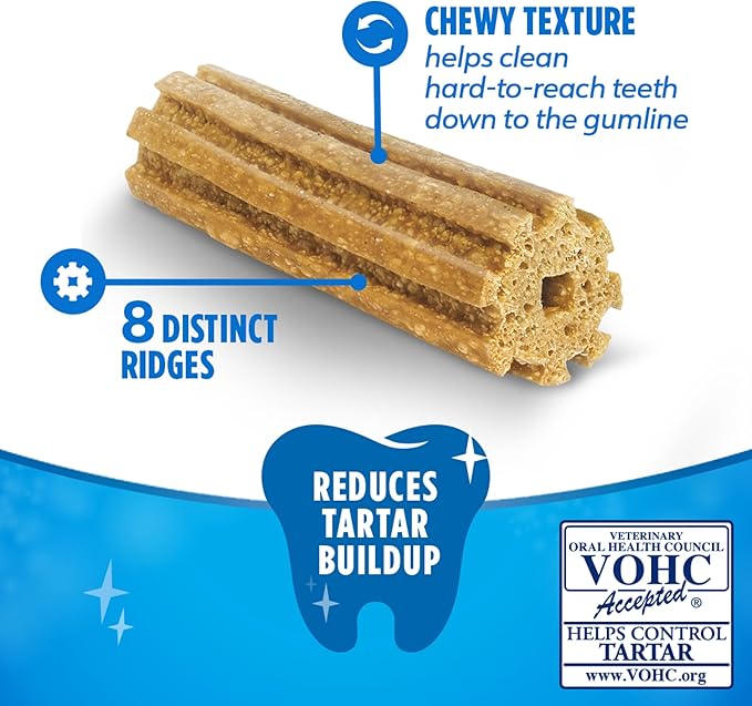 DentaLife Daily Oral Care Dog Treats for Small and Medium Dogs, Chewy Dental Treat to Freshen Breath and Fight Tartar, Chicken Flavor, 28.5 oz., 40 Chews - 40 ct. Pouch