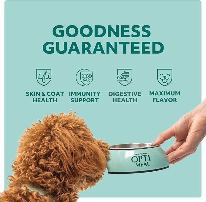 Optimeal Wet Dog Food Pouches - Puppy Grain Free Chicken & Beef Recipe, High Protein, Tender Morsels in Savory Sauce, Made with Natural Ingredients for Puppies, Premium Nutrition - 3 oz, Pack of 12