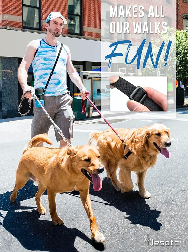 Lesotc Dog Water Bottle, Portable Water Dispenser with Water Bowl, Leak Proof Pet Travel Squeeze Bottle, Puppy Essentials Dog Stuff Accessories for Outdoor Walking, Hiking, Camping Doggie Gift