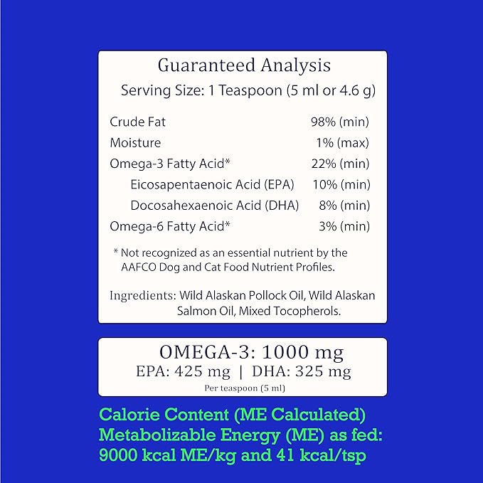 Omega 3 Salmon & Pollock Oil for Dogs – Shedding, Itchy Skin & Joint Support – Vet Formulated, NASC Certified Pet Supplement – 16oz Mess-Free Squeeze – Club Hachiko