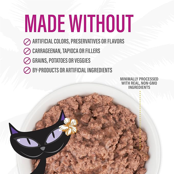 Tiki Cat After Dark Soft Pate, Beef & Beef Liver, High-Protein and 100% Non-GMO Ingredients, Wet Cat Food for Adult Cats, 3 oz. Can (12 Count)