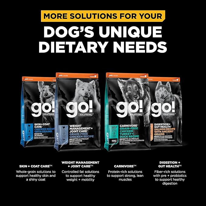 Go! Solutions Sensitivities Limited Ingredients, Grain-Free Dry Dog Food, Insect Recipe for Sensitive Stomach, 3.5 lb Bag