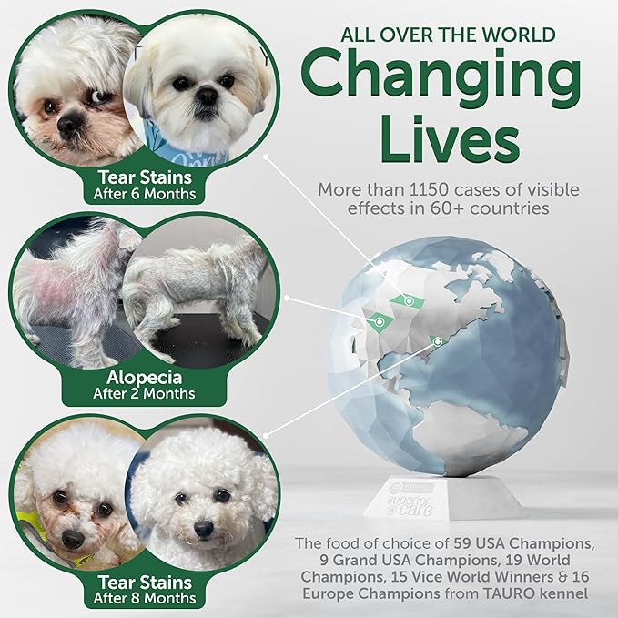 Nature's Protection Hypoallergenic Small Breed Dry Dog Food - High Protein, Grain Free Tear Stain Formula - Dog Kibble for Sensitive Stomachs for Adult Light Fur Dogs (Superior Care - Insect, 3.3 lb)