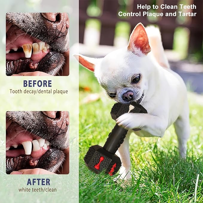 Dog Chew Toys for Aggressive Chewers,Food Grade Non-Toxic Dental Pet Toy,Tough Durable Indestructible Dog Toys for XSmall Dogs.Black(5IB-8IB)