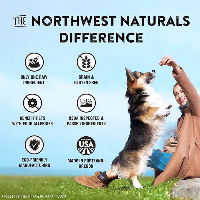 Northwest Naturals Raw Rewards Freeze-Dried Beef Heart Treats for Dogs and Cats - Bite Sized Pieces - Grain Free - 1 Ingredient - Healthy - Human Grade - All Natural - USA Made - 3 Oz