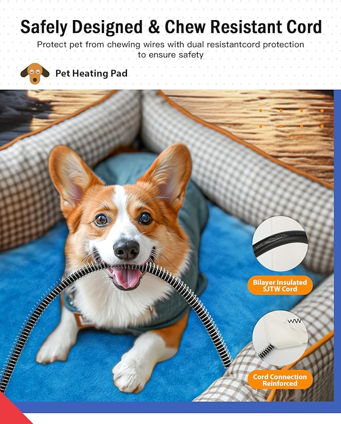 Outdoor Pet Heating Pad for Cats, Pet Heating Pad for Cats Outside, Waterproof Cat Warming Pad, Heated Cat Dog Bed Electric Heating Blanket, Feral Cat Heating Pad Heated Mat for Dog Cat House, 16"x20"
