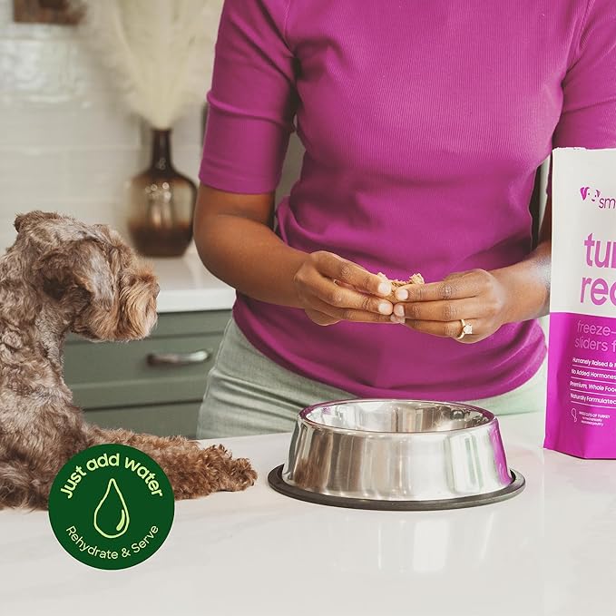 smallbatch Pets Freeze Dried Raw Dog Food, Duck Recipe, 14 oz, Organic High Protein Dog Food, Grain Free, Made in The USA, Humanely Raised Meat, Single Protein, for Picky Eaters, Hydrate & Serve