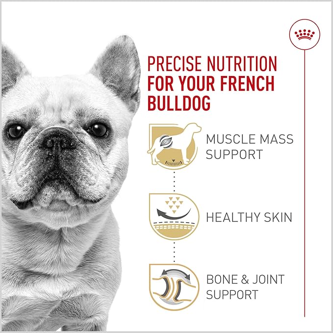 Royal Canin Breed Health Nutrition French Bulldog Adult Dry Dog Food, 17 lb Bag