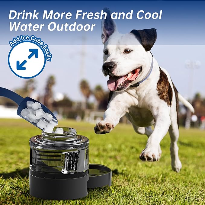 Portable Dog Water Bottle, 54oz Large Travel Water Bowl Dispenser for Dogs Camping Beach Walking Essentials, Big Portable Travel Water Bowl and Beach Accessories for Dogs,, Bpa Free, Safe and Durable