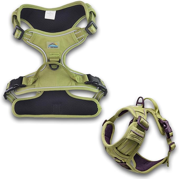Doggie Design Venture Paw No Pull Dog Harness - Simple Adjustable Puppy Harness - Anti Pull Dog Collar for Walks and Outdoor Adventures - Aspen, M