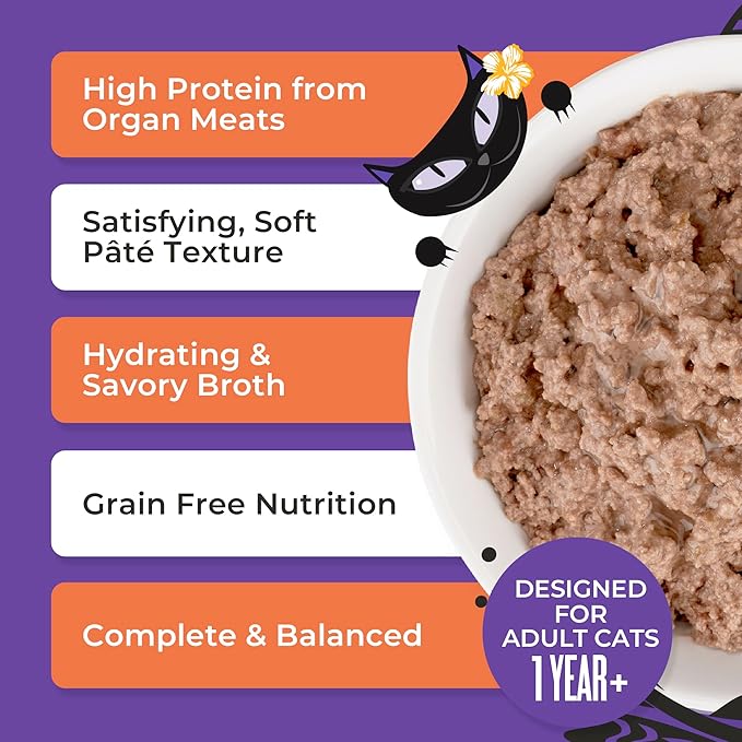 Tiki Cat After Dark Soft Pate Wet Cat Food, Venison & Beef Liver Recipe, 5.5 oz. Can (8 Count)