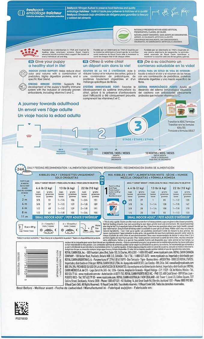 Royal Canin Size Health Nutrition Small Indoor Puppy Dry Dog Food, 2.5 lb Bag