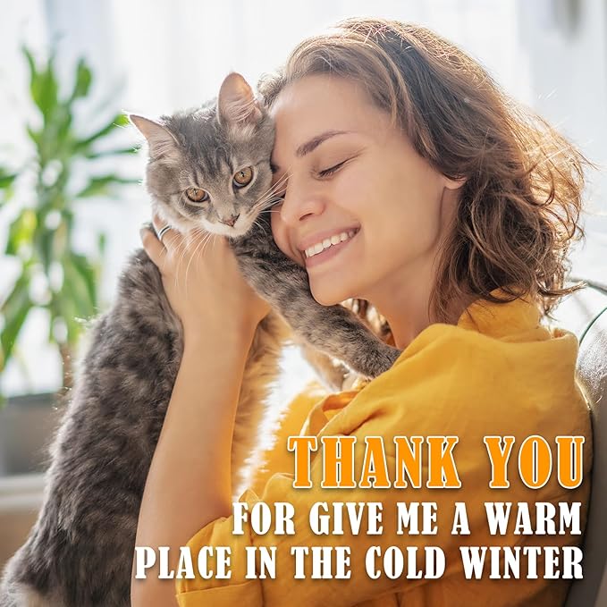 Kiroto Outdoor Heating Pad for Cats, Pet Heating Pad for Cats Outside, Waterproof Cat Warming Pad, Heated Cat Bed Safe Electric Heating Pad for Cat House, Feral Cat Heating Pad,Dog Hosue Pads,20"x16"