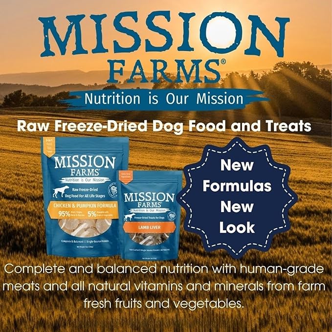Mission Farms Freeze-Dried Raw Formula Dog Food (14 Oz, Beef & Pumpkin)