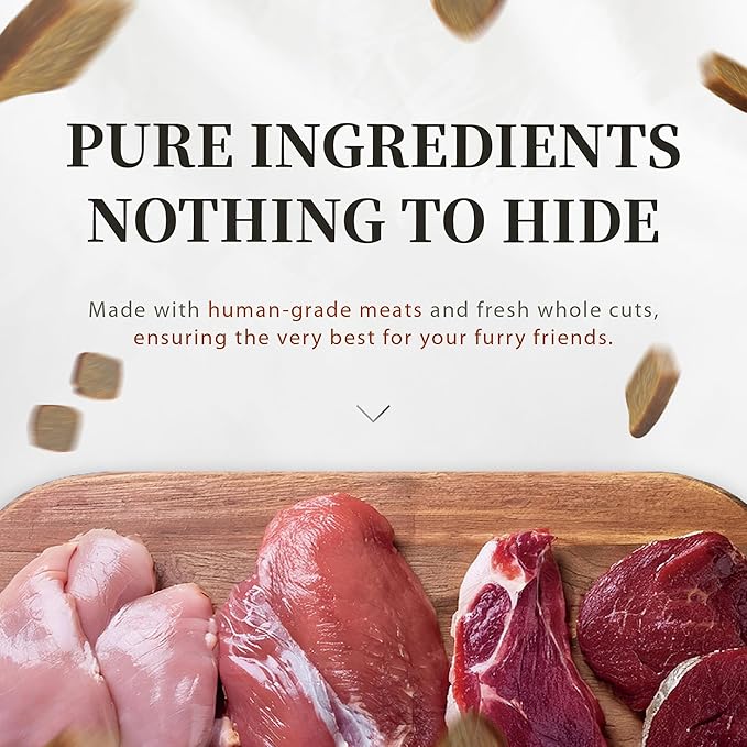 Herz Air-Dried Dog Food Lamb & Duck Liver Recipe 1 lb, All-Natural, High-Protein, Grain-Free, Limited Ingredients, Complete & Balanced, Premium Canine Cuisine