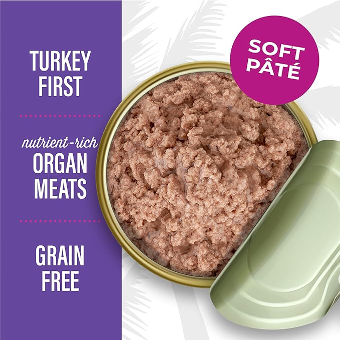 Tiki Cat After Dark Soft Pate, Turkey & Turkey Liver, High-Protein Ingredients, Wet Cat Food for Adult Cats, 3 oz. Can (12 Count) (Packaging May Vary)