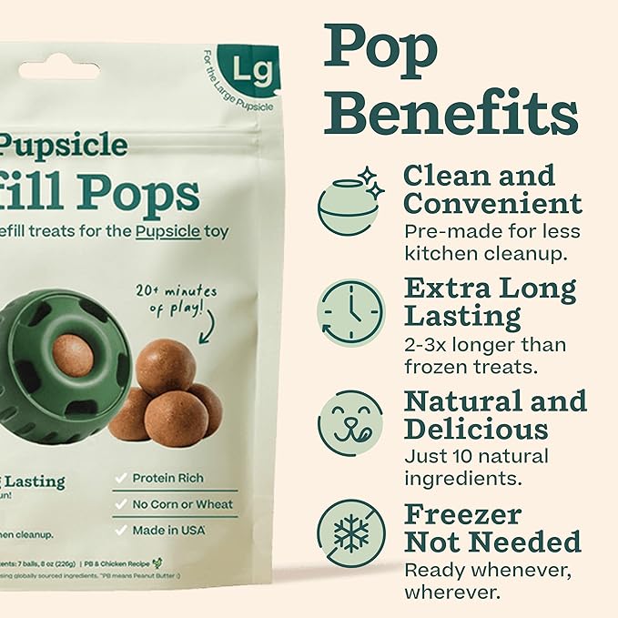 WOOF Starter Pack - Interactive Dog Toys for Boredom - Dog Treat Molds Silicone - Chicken-Flavored Healthy Treats for Dogs - Pupsicle Doggy Enrichment Toy - for Large Pups - 25-75 lbs