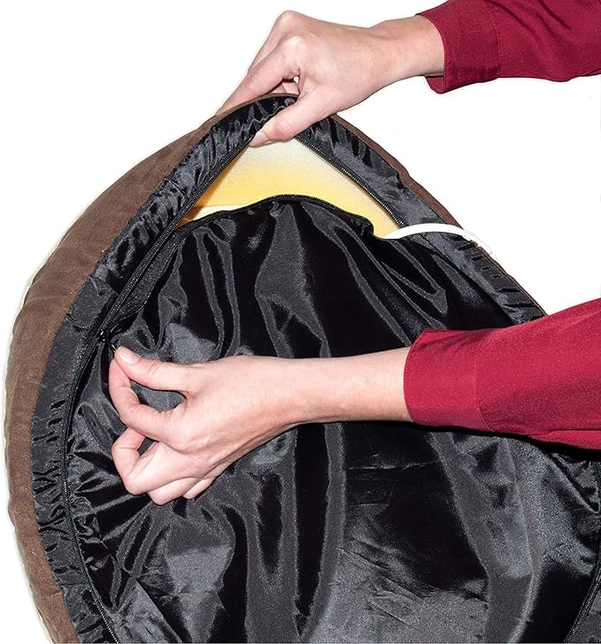 K&H Pet Products Thermo-Kitty Bed Deluxe Indoor Heated Cat Bed Tan/Leopard Large 20 Inches