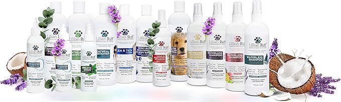 Lillian Ruff Dog Breath Freshener Dental Care Spray - Dog Oral Health Teeth Cleaning Formula Targets Bad Dog Breath, Plaque & Tartar Build-Up, Supports Oral Care, Gum Health & Immune System (4oz)