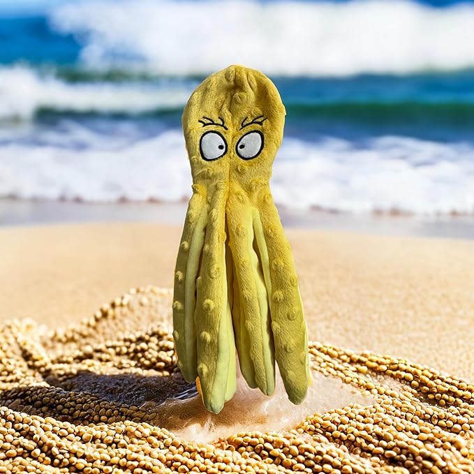 Squeaky Dog Toys – No-Stuffing Crinkle Plush, Durable Puppy Teething & Interactive Play, 2-Pack