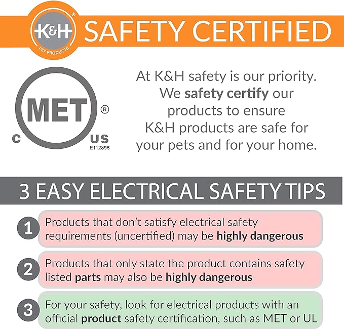 K&H Pet Products Heated Extreme Weather Cat Pad Outdoor, Waterproof Cat Heated Bed, Pet Warmer for Outside and Feral Cats, Indoor and Outdoor Warming Cat House Mat, Black Small 12.5x18.5in 40W