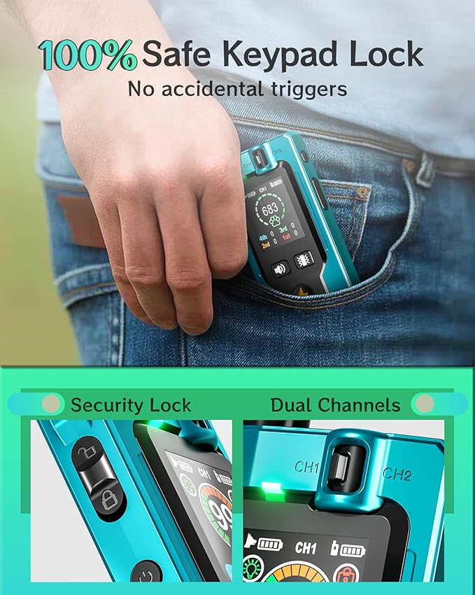 Dog Training Collar with Remote 2 Dogs - 4200FT Step Counter & Smart Color Screen Dog Collar with 5 Modes, IP67 Waterproof Rechargeable E-Collar for Large Medium Small Dogs