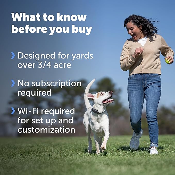 PetSafe Guardian GPS Dog Fence – No Subscription – Create Your Own Wireless Fence for Dogs – for Yards 3/4 Acres or Larger – World's Safest GPS Dog Fence Tech – New, Redesigned Collar