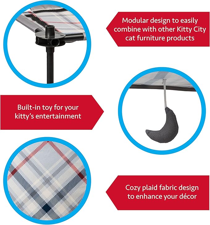 Kitty City Claw Indoor Mega Kit Cat Furniture, Corrugate Cat Scratcher, Cat Bed