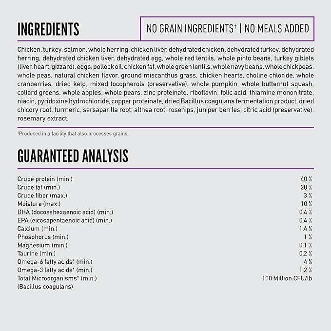 ORIJEN Grain Free High Protein Premium Dry Cat Food Kitten Recipe 4lb Bag