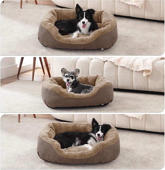 INVENHO Large Dog Beds Large Sized, Washable Orthopedic Warming Soft Sleeping Durable with Anti-Slip Bottom