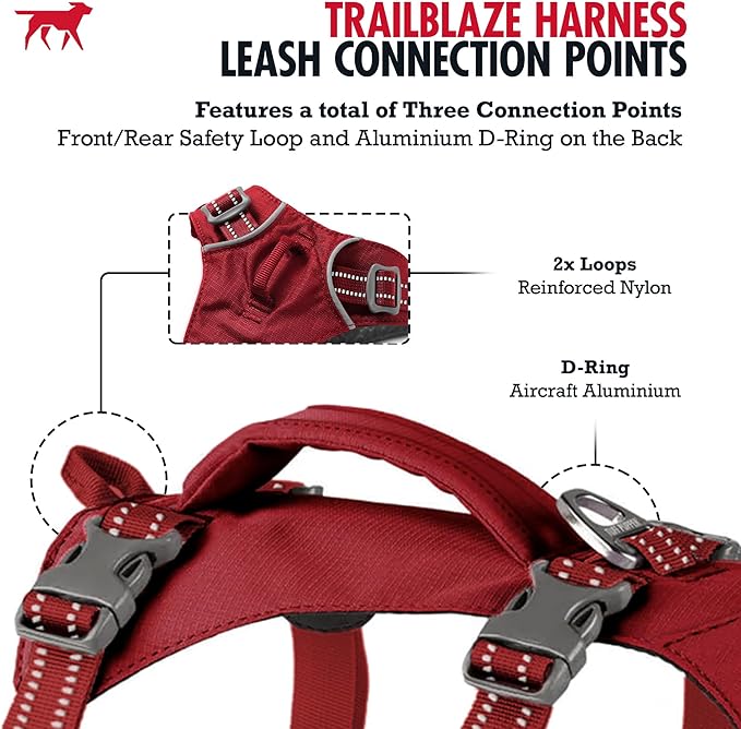 Tuff Pupper Escape Proof Dog Harness for Small Dogs | No Pull Lightweight Adjustable Harness | No Escape Multifunctional Outdoor Pet Gear | Strong Durable Breathable | Secure Comfortable Fit