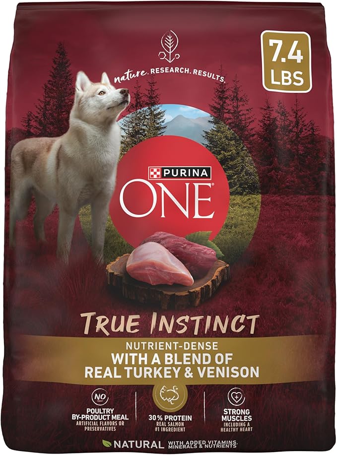 Purina ONE True Instinct With A Blend Of Real Turkey and Venison Dry Dog Food - 7.4 lb. Bag