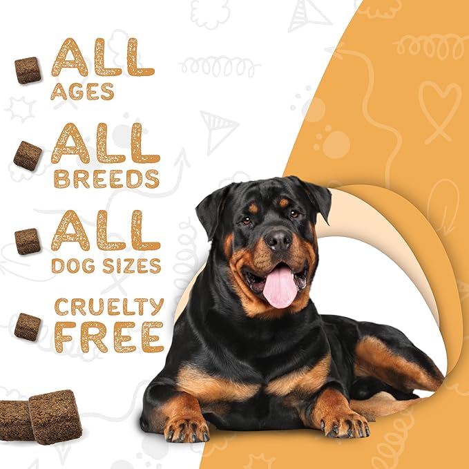 waggedy Omega Max Chews for Dogs with Salmon Oil & Flaxseed — Dog Essentials for Shiny Coats & Healthy Skin — Dog Supplements & Vitamins (60 Chews)