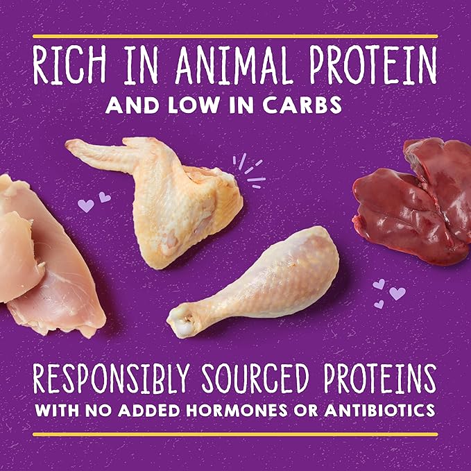 Stella & Chewy's Carnivore Cravings Purrfect Paté - Premium Grain-Free Wet Cat Food - Chicken & Liver Recipe - High Protein with Bone Broth - Perfect for Picky Eaters - 2.8oz Cans (12 Pack)