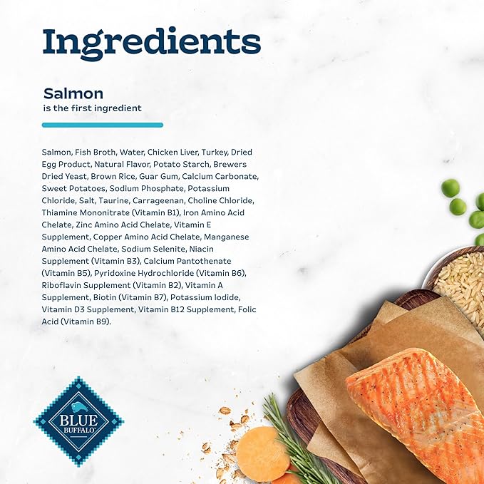 Blue Buffalo Tastefuls Flaked Wet Cat Food, Made with Natural Ingredients, Salmon, 3-oz Cans (24 Count)