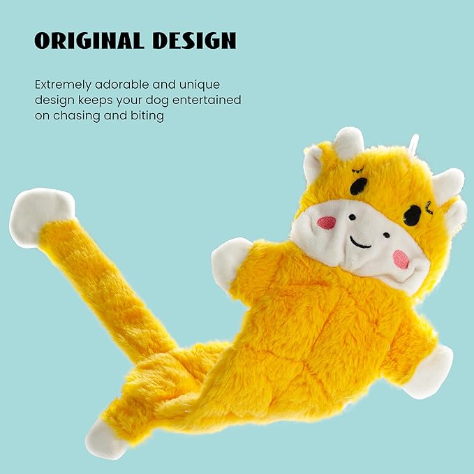 Nocciola Durable Dog Chew Toys for Aggressive Chewers, No Stuffing Squeaky Toys for Small to Large Dogs