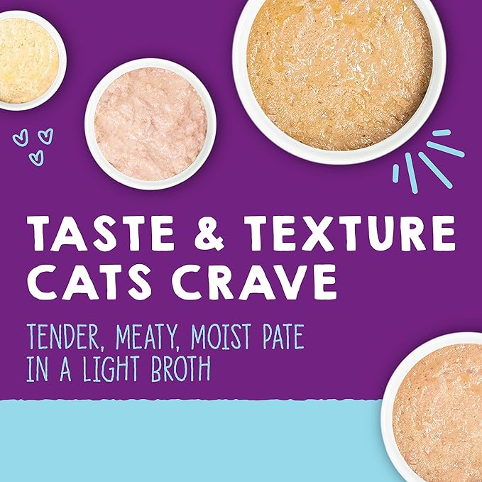 Stella & Chewy's Carnivore Cravings Purrfect Paté - Premium Grain-Free Wet Cat Food - 6 Flavor Variety Pack - High Protein with Bone Broth - Perfect for Picky Eaters - 2.8oz Cans (24 Pack)